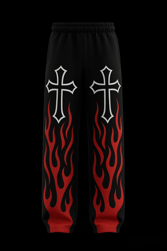 Hellfire Cross Unisex Straight Fit Baggy Pants